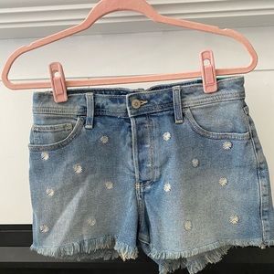 daisy denim shorts